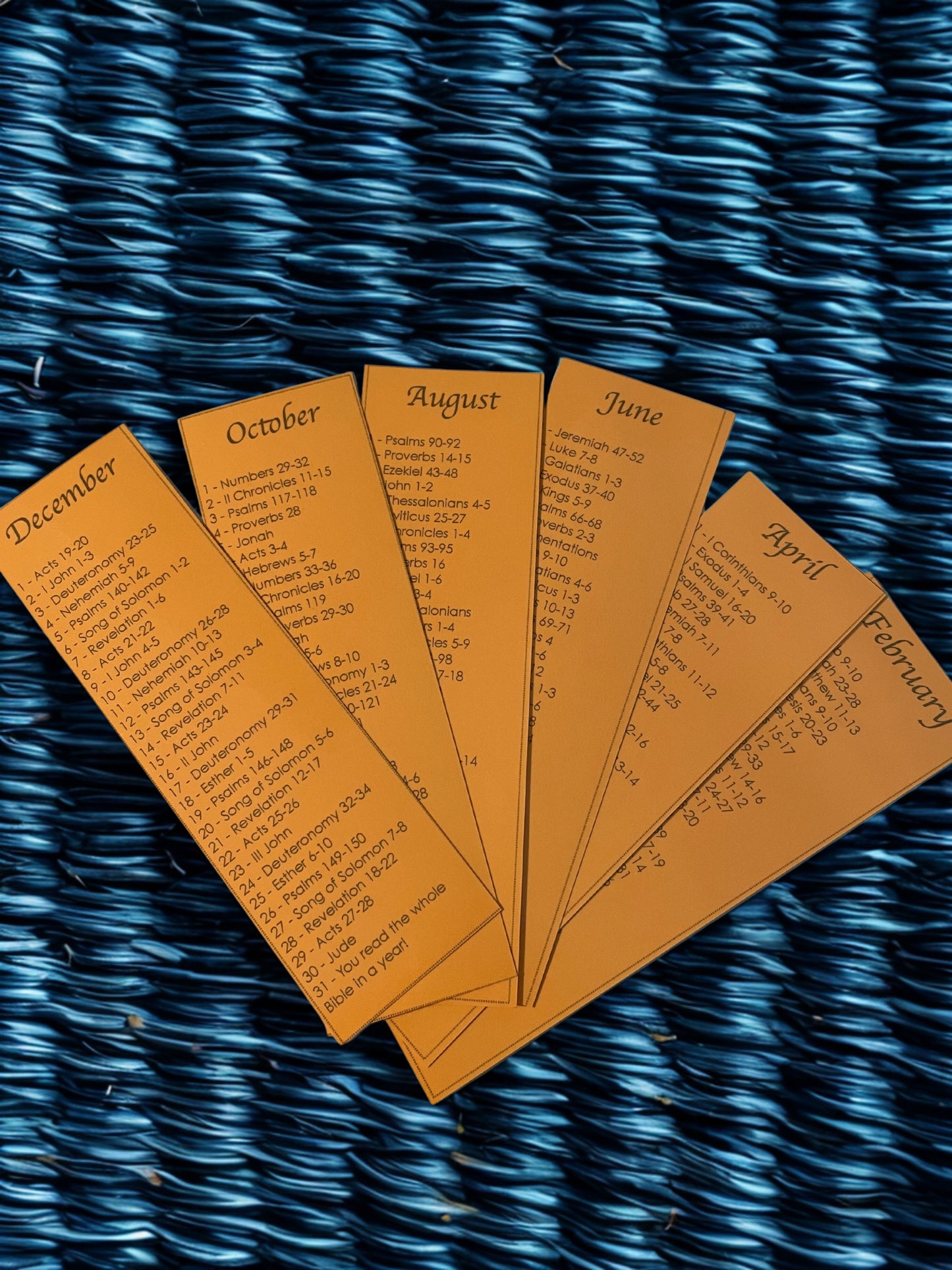 Bible Reading Plan Bookmarks