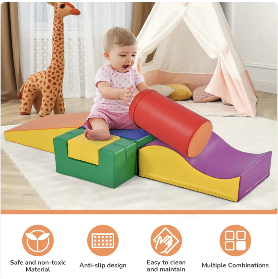 6-in-1 Colorful Soft Foam Crawl Playset