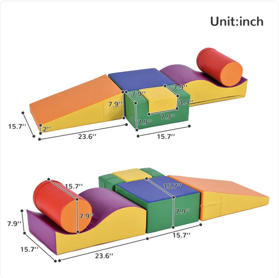 6-in-1 Colorful Soft Foam Crawl Playset