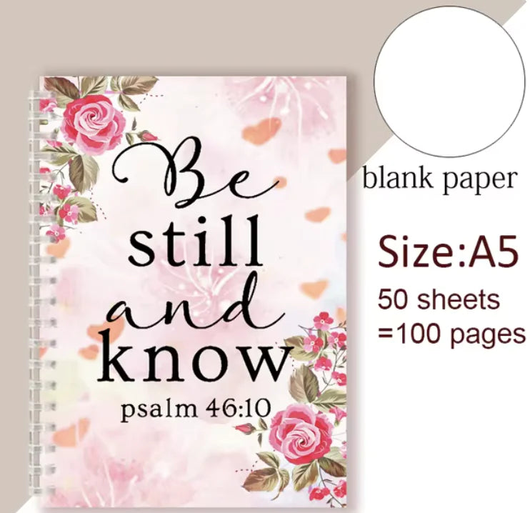 Be Still and Know That I Am God - Christian Spiral Notebook with Psalm 46:10 Quote